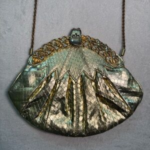 FIOR London Evening Clutch Cocktail Purse with Chain